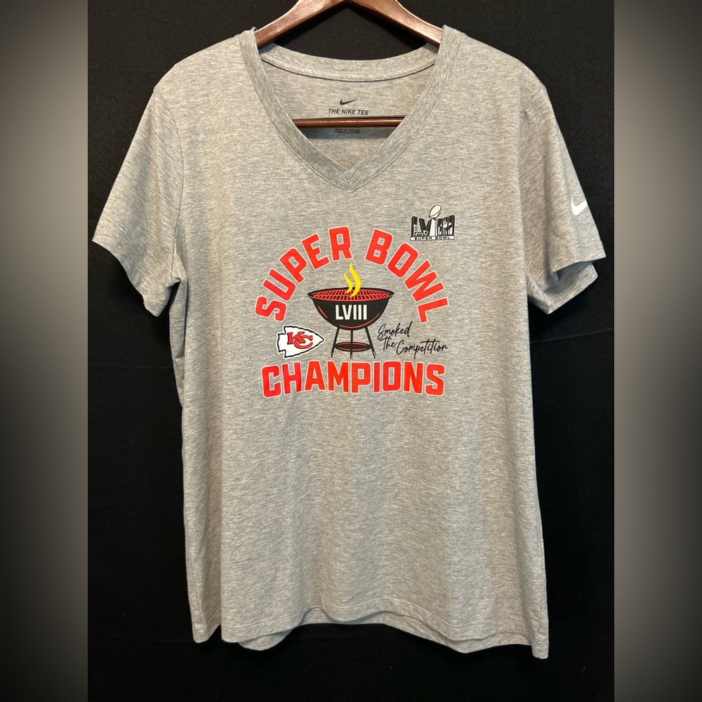 Nike Super Bowl 58 Kansas City Chiefs Smoked the Competition TShirt Dri Fit XL
